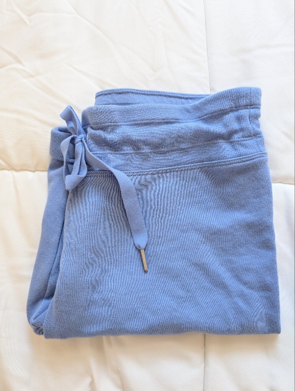 Calvin Klein Performance Size Medium Terrycloth Drawstring Shorts - Light Blue - Picture 15 of 15
